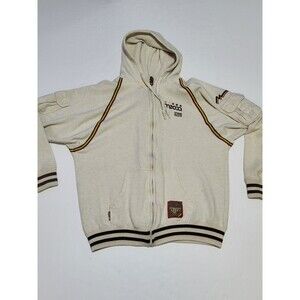 (#C)Vintage Y2K Mecca USA Rap Hip Hop Zip Hoodie Brown Size XL Since Day One 90s